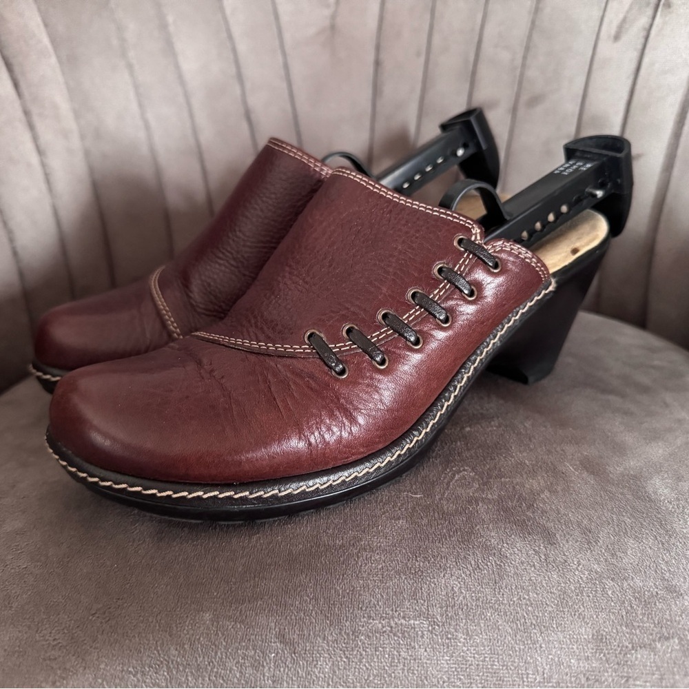 Softspots Women’s Leather Clogs Slip On Shoes Size 8M EUC